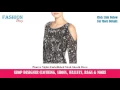 Pisarro Nights Embellished Mesh Sheath Dress