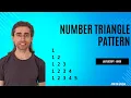Number Triangle Pattern JavaScript Pattern Printing