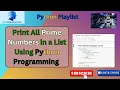 How to Print all Prime Number in a List using Python Programming Check Prime Numbers in a List