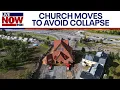 Download Lagu Historic Swedish church moves to avoid being swallowed by mine | LiveNOW from FOX