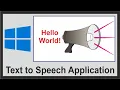 How to make your own text to speech application in Windows 10 using Notepad