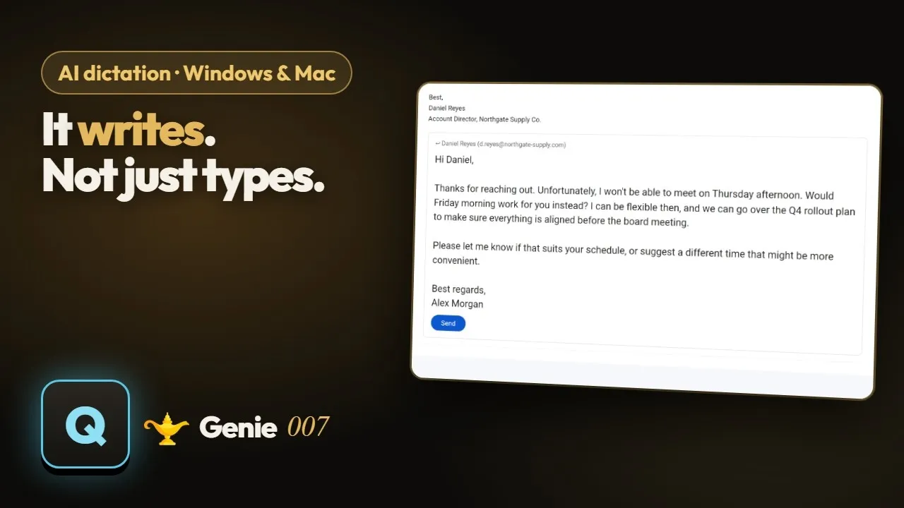 AI Dictation Software for Windows & Mac (Free): It Writes, Not Just Types