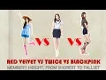 Download Lagu RED VELVET vs TWICE vs BLACKPINK Members' Height, From Shortest To Tallest