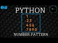 Python pattern programs Using digits make right triangle shape pattern program in python