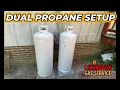 Dual 100 lb Propane Tank Setup for Gas Logs Easy DIY Installation Safety Tips