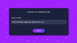 How to check palindromes in JavaScript