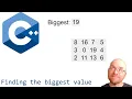 C Tutorial find the max value in a 2D array