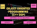 Object Oriented Programming C OOP Lecture 5 Access Modifiers CSE Pashto Language