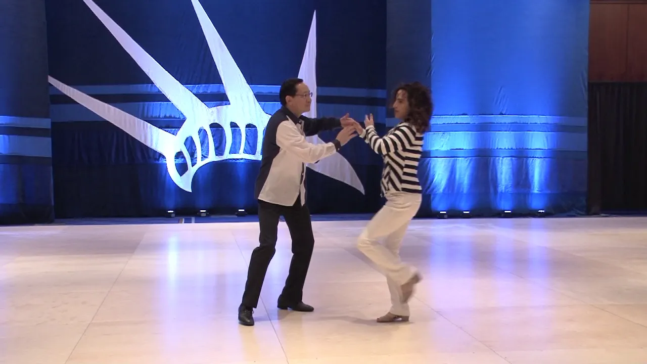 Liberty Swing 2018 Pro Am Spotlight Leader Chris Tuey with Lara Deni