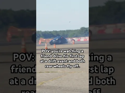 BRO LOST HIS WHEELS MID DRIFT 😭😱 #cars #drift