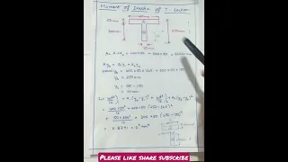 Moment Of Inertia Of T Section 