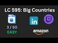 Solving LeetCode 595 Big Countries SQL 50