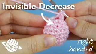 Invisible Decrease for Amigurumi right-handed version