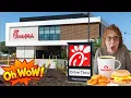 Eating Chick-fil-A s FIRST Elevated Two Story Drive-Thru for Breakfast in McDonough Georgia