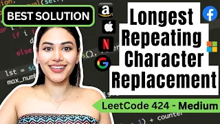 Longest Repeating Character Replacement - LeetCode 424