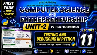 Testing and Debugging in Python First year computer science Chapter 2 Lecture 11