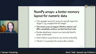 Itamar Turner-Trauring - Speed up Python data processing with vectorization PyData Global 2022