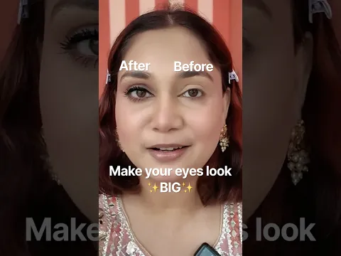 Eye Makeup to make your eyes look BIG!! #shorts #eyelook #makeup