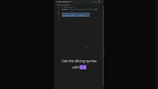 Python - Reversing Lists with SLICING -1