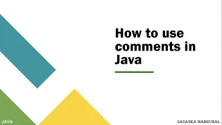 How to use comments Java Lesson 4 Sinhala