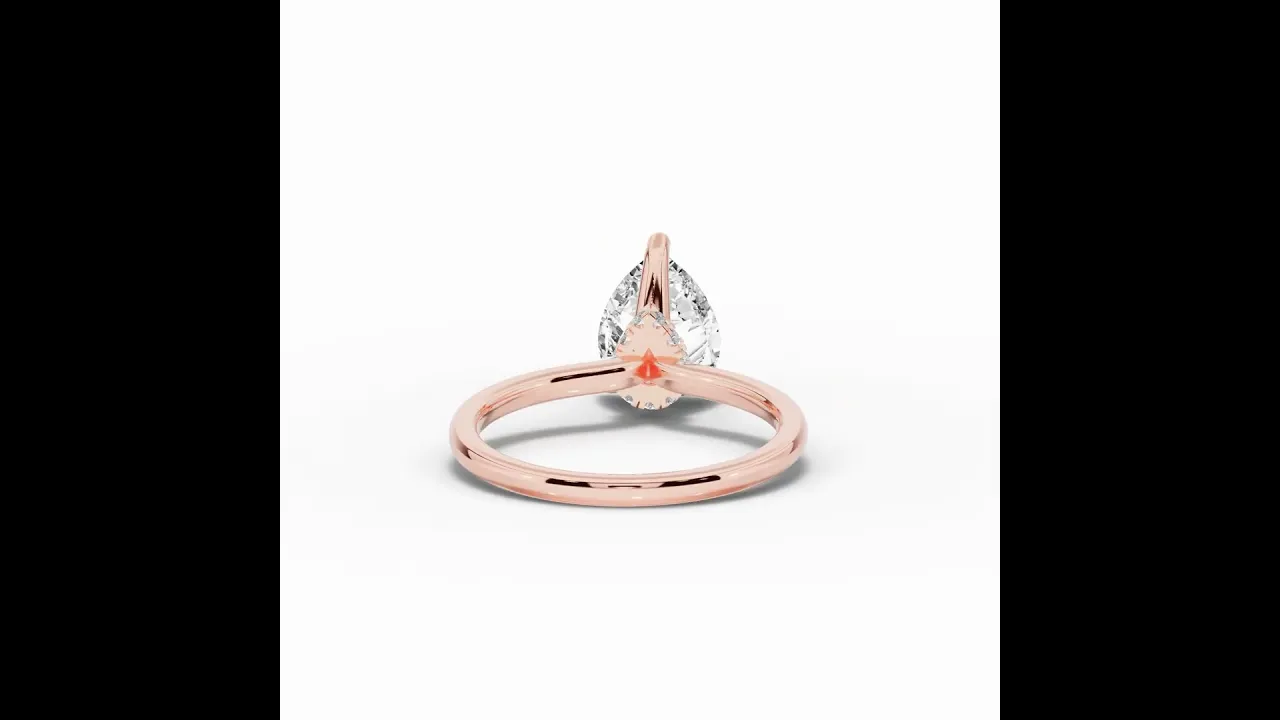 Pear Tiara Glow Solitaire