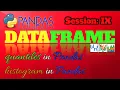 Quantile and Histogram in Pandas Dataframe tutorial Hindi