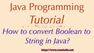 How to convert Boolean to String in Java
