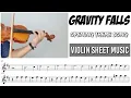 Free Sheet Gravity Falls - Opening Theme Song Violin Sheet Music