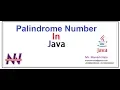 Java Tutorial For Beginners Palindrome in Java Manish Nain