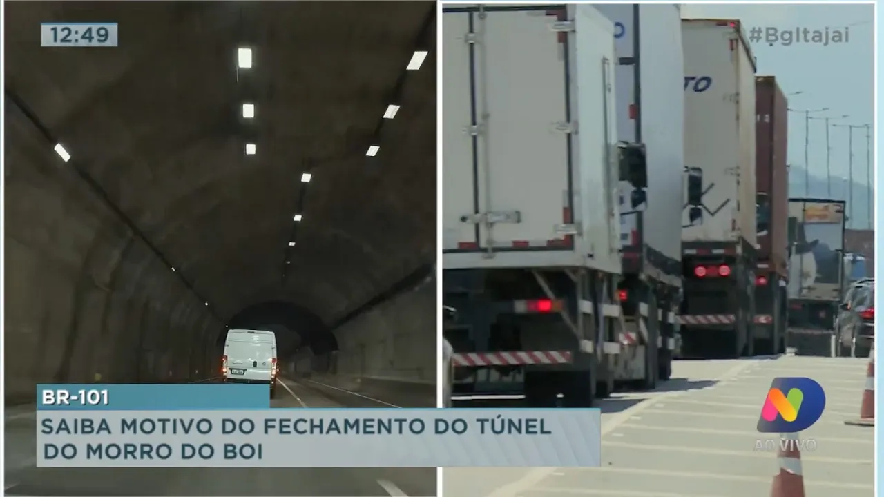 BR-101: Saiba os motivos do fechamento do túnel do morro do boi