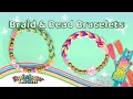 How to Make NEW Rainbow Loom Braid Bead Bracelets Combine String Beads AND Rubber Bands