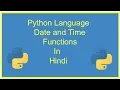 Date and time Module Python Tutorial Learn Python Programming