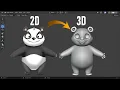 2D Image to 3D Character in Blender - Part 1 Beginners Tutorial