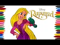 Disney Princess Rapunzel Coloring for Kids - How to Color Learn Color