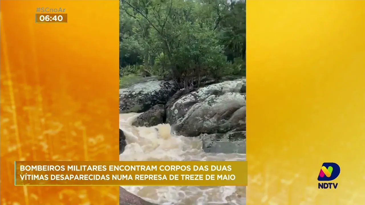 Bombeiros resgatam corpos de dois homens em cachoeira no município de Treze de Maio