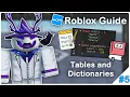 Roblox Beginner Scripting Guide 2025 - Tables and dictionaries