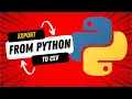 Export data from Python to CSV file Pandas library