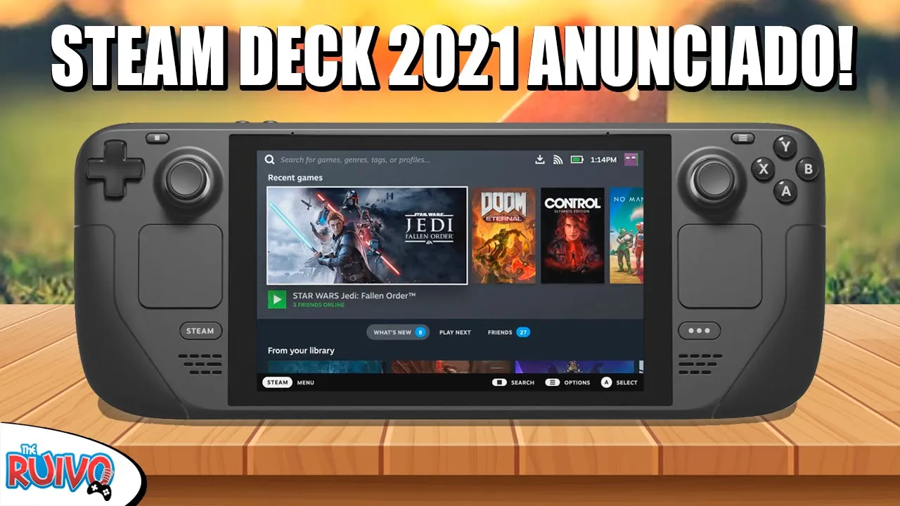 Steam Deck 2021 - NOVO console portátil da Valve é anunciado!
