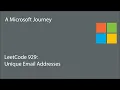 LeetCode 929 - Unique Email Addresses A Microsoft Journey