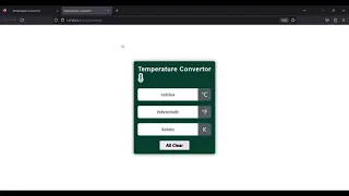 Temperature Converter using HTML CSS JavaScript