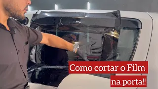 Aprenda a cortar o insulfilm na porta! ( instalação de insulfilm)