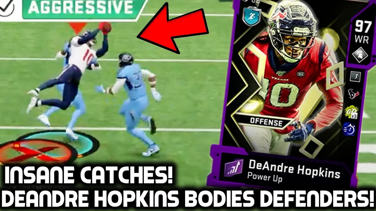 DEANDRE HOPKINS CATCHES EVERYTHING OVER DEFENDERS!  MUST SEE CATCHES! Madden 20 Ultimate Team