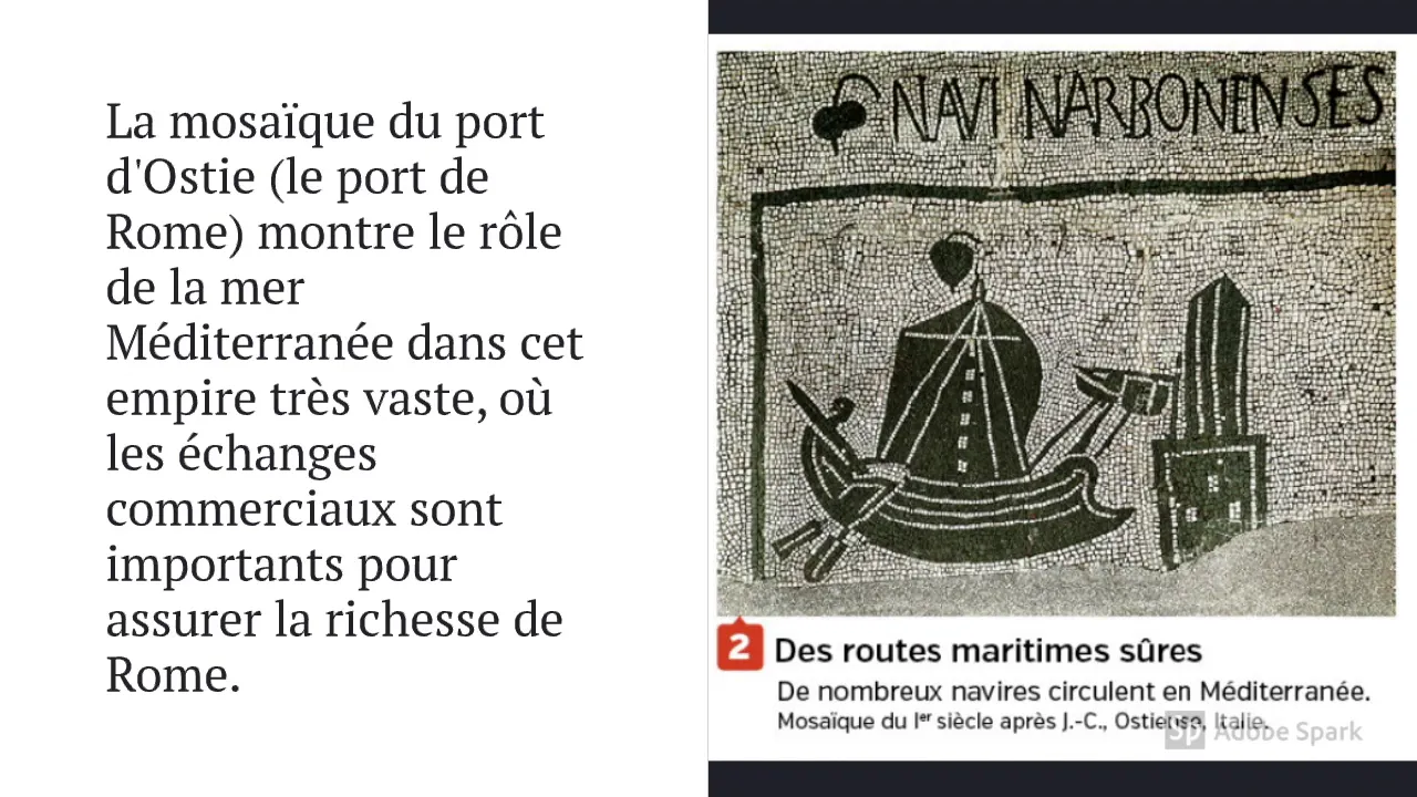 1/ L'empire romain Ier IIème siècle ap J.-C., un vaste empire autour de la Méditerranée.