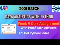 Data Analytics With Python Week 9 Answers 2021 NPTEL