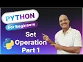 Part I 8 3 Set Operations 8 Operations on Data Structures Python