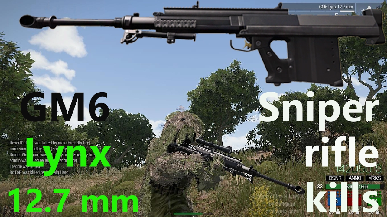 ARMA 3 - Multiplayer GM6 Lynx 12.7mm sniper rifle hits