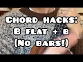 The Easy Way to Play Bb and B Chords on Ukulele NO BARS chord hacks for beginners
