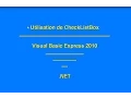 Utilisation de CheckListBox - CheckBox