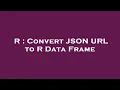 R Convert JSON URL to R Data Frame