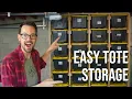 Super Easy DIY Tote Storage Rack Free Plans